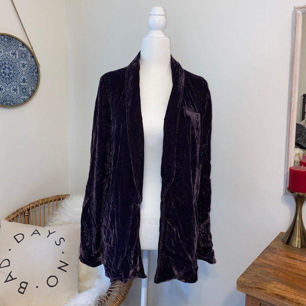 Free People Crushed Velvet Blazer